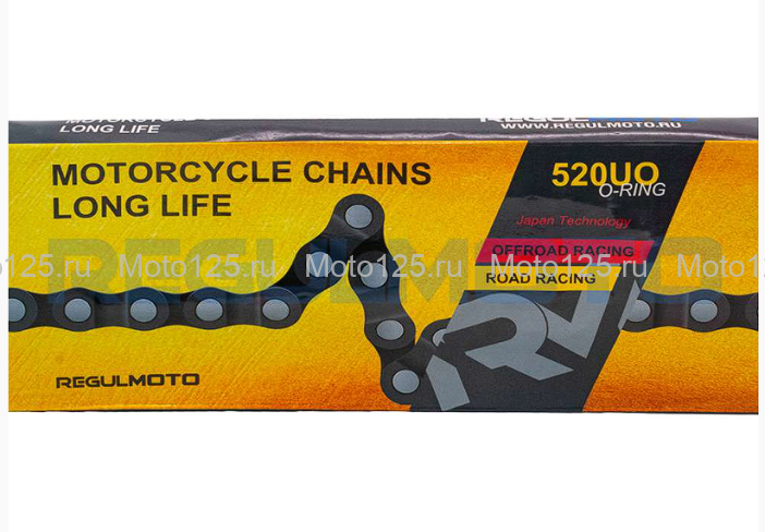 Цепь приводная REGULMOTO 520UO-130L сальниковая O-Ring