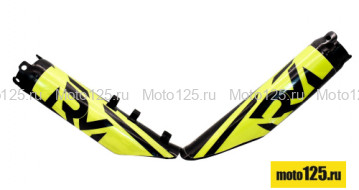 Защита передних амортизаторов Regulmoto ZR, оракал (Черный/ желтый)