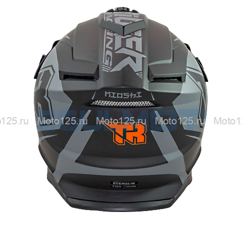 Шлем Kioshi TR кроссовый (H637) Размер-XL (Чёрный/Серый)