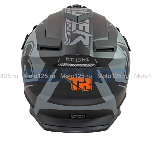 Шлем Kioshi TR кроссовый (H637) Размер-XL (Чёрный/Серый)