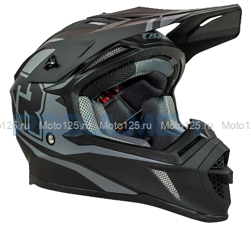 Шлем Kioshi TR кроссовый (H637) Размер-M (Чёрный/Серый)