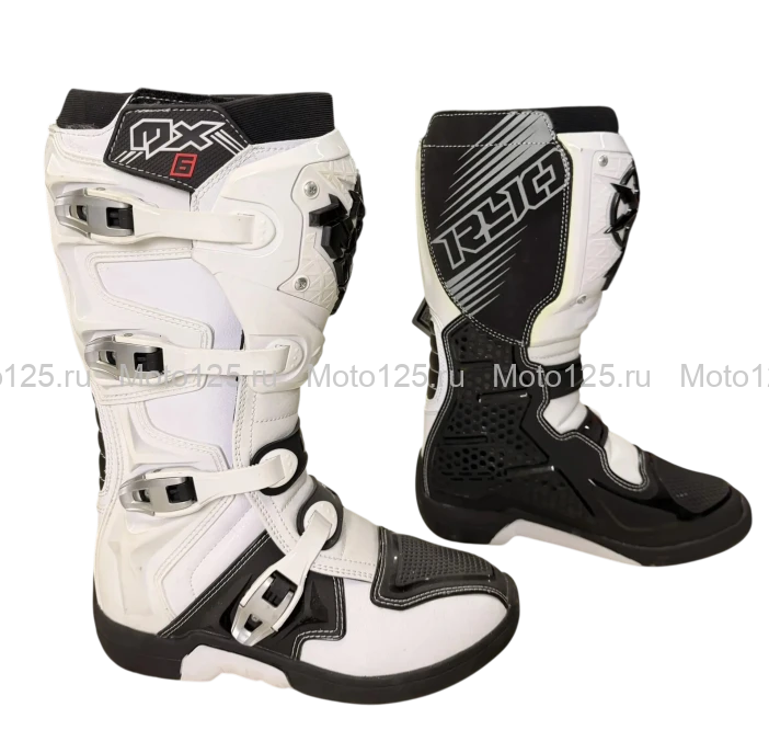 Мотоботы RYO Racing MX6 Enduro, черный/белый/ Размер:43