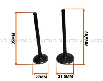 Клапана 172FMM / 175FMM (27мм/31,5мм) (2 клапана)