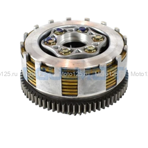 Сцепление в сборе ZS169FMM (CB250), ZS172FMM, CB250R, CB250D-G  (70 зуб 6/7 дисков) 5 передач