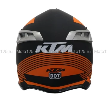 Мотошлем KTM цвет:(черный матовый, оранжевый) размер:S