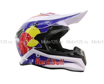 Мотошлем Red Bull цвет:(белый,красный,синий,желтый) размер:S