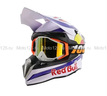 Мотошлем Red Bull цвет:(белый,красный,синий,желтый) размер:XL