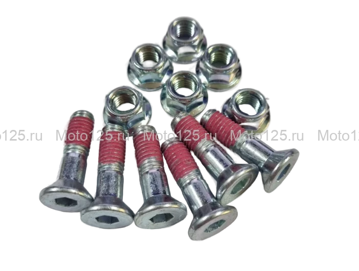 Болты с гайкой крепления звезды ведомой Agua, CR-Z 300, Legend, Dyna (6 шт.)